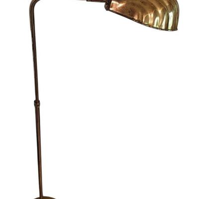 MCM Standing Brass Shell Lamp WORKS!