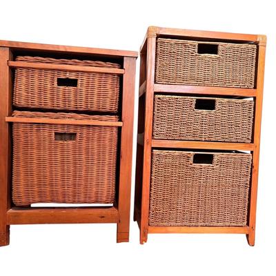 Two Wicker Drawers