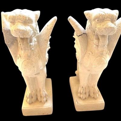 Henri Studio Inc Winged Lion Statues 