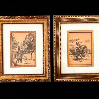 Two Framed Prints (10.5”x12.5”)
