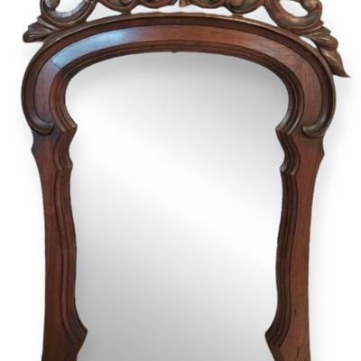 Antique Carved Wood Mirror