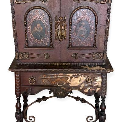 Antique Gothic Revival Cabinet