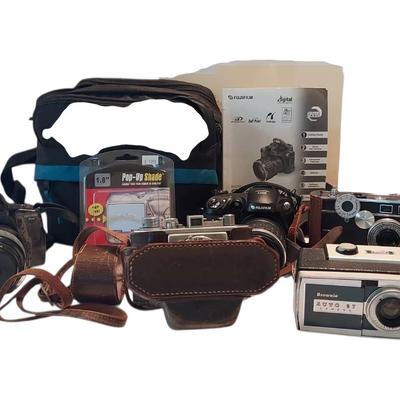 Vintage Cameras & Accesories - 1 Still Has Film - Argus, Olympus, Kodak Brownie & More