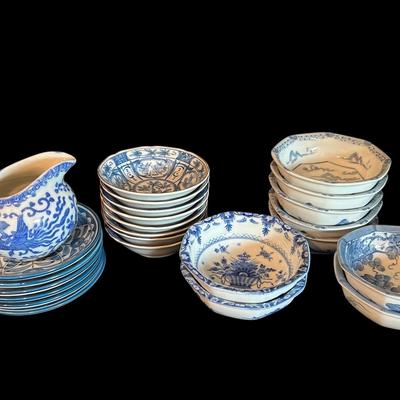 Small Teapot and More Blue & White Asian Dishes 