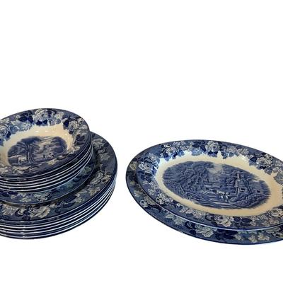 Enoch Wood's English Scenery China by Woods Ware 