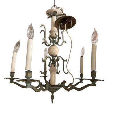 Marble Patina Colored Chandelier