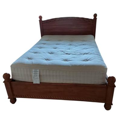 Carved Wood Queen Sized Bed