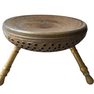 Small Brass Stool 