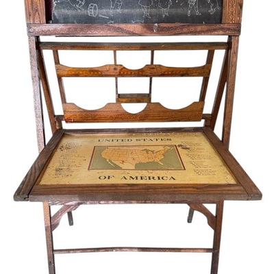 49 USA State Map W Indian Territory Chalkboard Stand