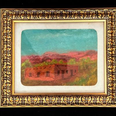 Small Painting Of Pueblo Building (12.5”x10.5”)