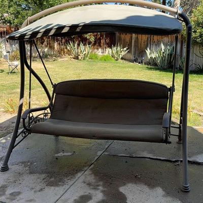 Outdoor Patio Swing with Canopy – 2-Person Seating