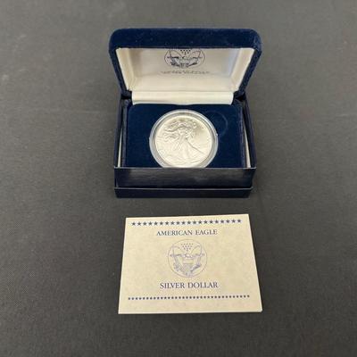 1991 American Silver Eagle | 1 oz .999 Fine Silver Dollar | Box & COA