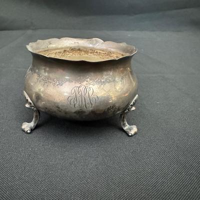 Poole Sterling Silver Footed Bowl | Monogrammed | | 91g Total Weight 