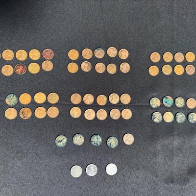 Wheat Cents & WWII Steel Cents | 1913–1950s Dates | 50+ Coin Lot