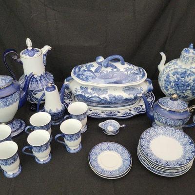 Bombay Co. Blue & White Porcelain Dinnerware & Serveware Collection