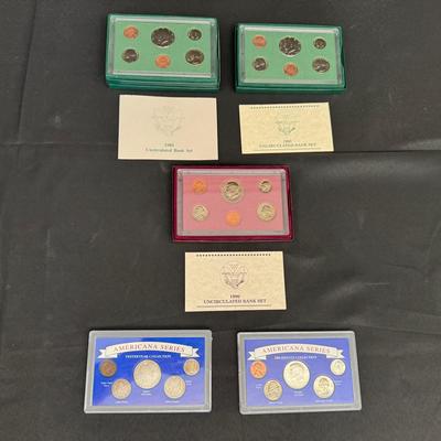 U.S. Coin Lot | 1989 & 1999 Uncirculated Mint Sets, Proof Set, Americana Series Sets | 5 Total