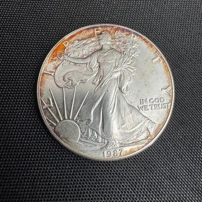 1987 American Silver Eagle | 1 oz .999 Fine Silver Dollar | Walking Liberty Design