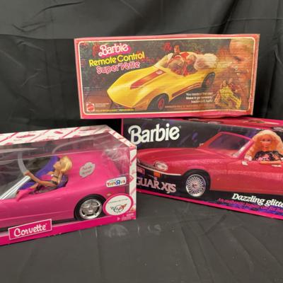 Mattel Barbie Super’ Vette (Yellow), RC Corvette Toys “R” Us Exclusive & Jaguar XJS | 3-Car Lot