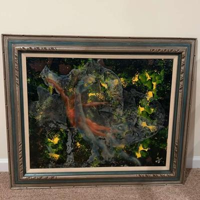 Russon Oil/mixed Media Painting 