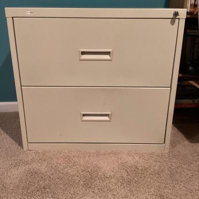 Beige Metal File Cabinet
