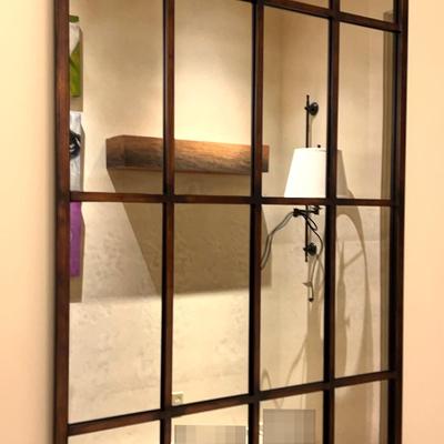 Large Arched Aged Brown Mirror