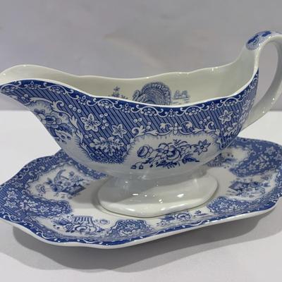 Spode England Festival S3536 Gravy Boat Set