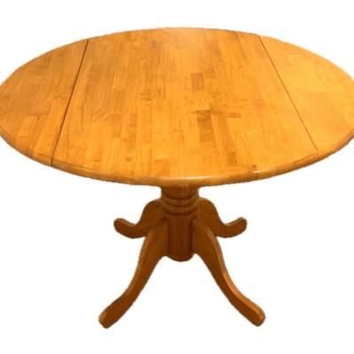 Round Double Drop Leaf Pedestal Table
