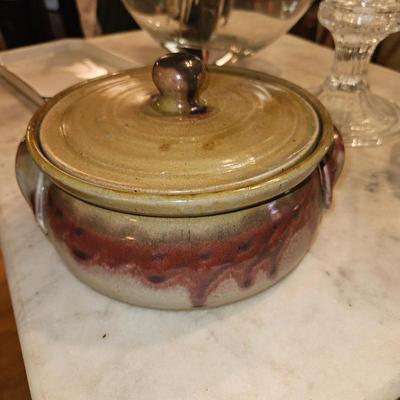 Nichols pottery covered dish