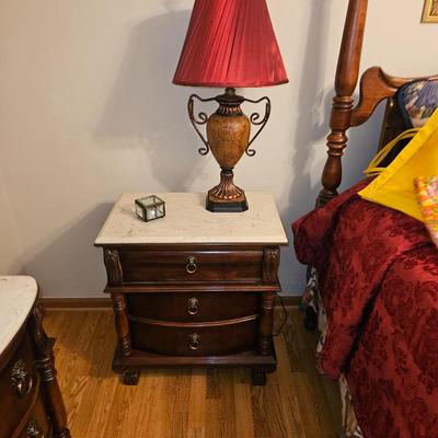 Pulaski Side Table Faux Marble Top