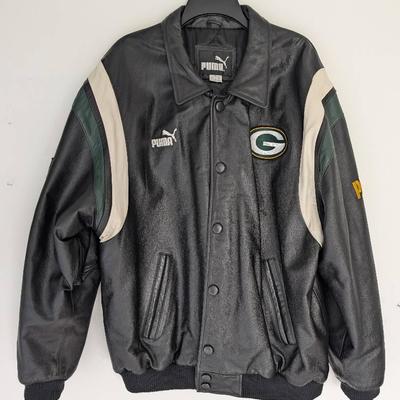 Green Bay Packers Puma Leather Jacket 