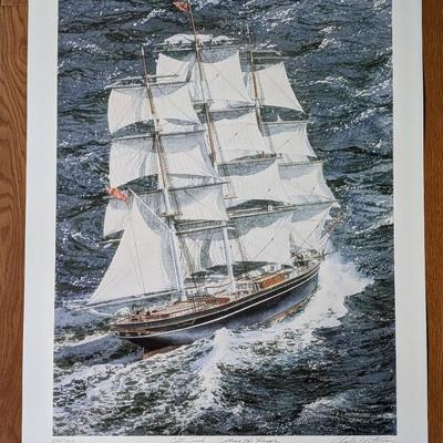 Charles Peterson Signed "Cutty Sark: Setting The Royals" Print