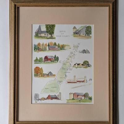 Barns Of Door County Original Watercolor
