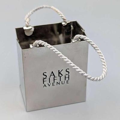 Reed & Barton Saks Fifth Avenue Silver Gift Bag