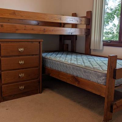 Lofted Twin Beds and Dresser