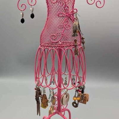 Dress Form Jewelry Display and Earrings