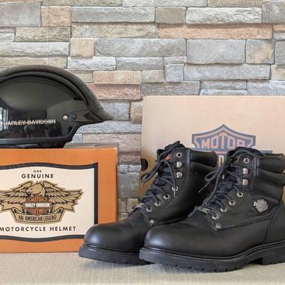 Harley Davidson Helmet and Boots
