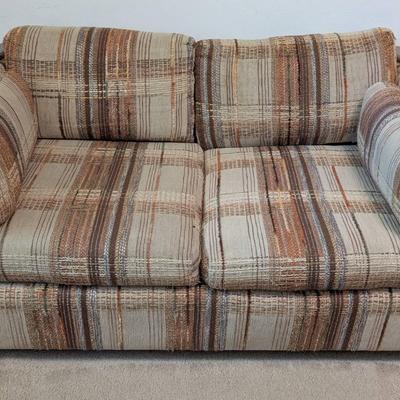 1980's Tweed Tuxedo Loveseat