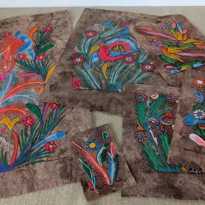 Mexican Folk Art Amate Bark Paintings
