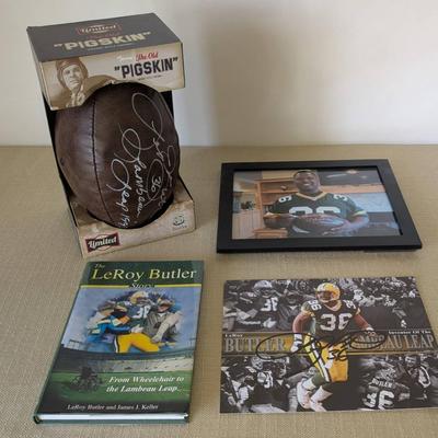Autographed LeRoy Butler Football and More