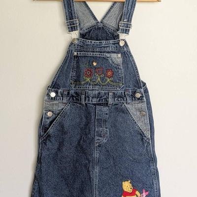 Disney Winnie The Pooh Girls Bib Overall Dress