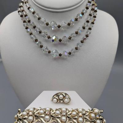 Mid Century Rhinestones and Pearls