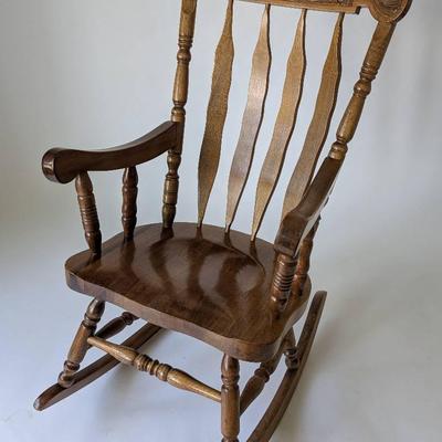 Pressed Back Rocking Chair 