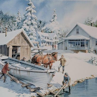 Charles Peterson Signed "November At Anderson's Dock" Print #1