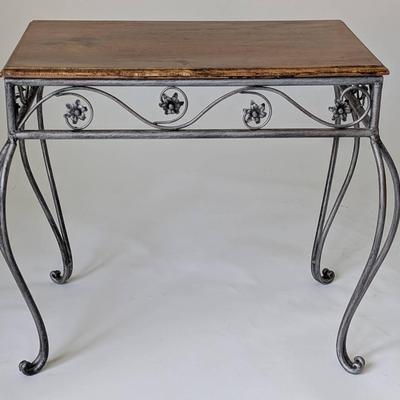Metal and Wood Accent Table 