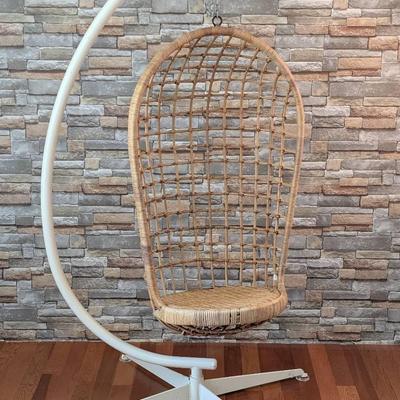 1970's Rattan Hanging Chair