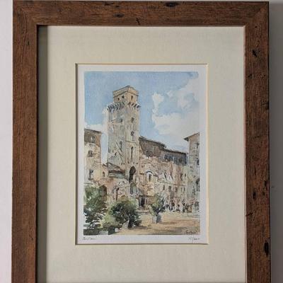 Signed and Numbered Italian City Scape