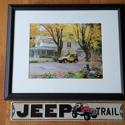 Jeep Print and Metal Sign