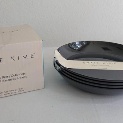 Katie Kime Plates and Berry Colanders