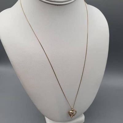 14K Chain and Heart Pendant