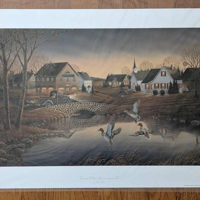 "Country Village - Green-winged Teal" Sam Timm Signed Print